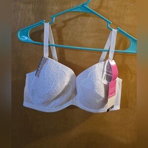 Perfects Perfectly Australian Women's 40D White Lace Full Figure Bra Brazilian